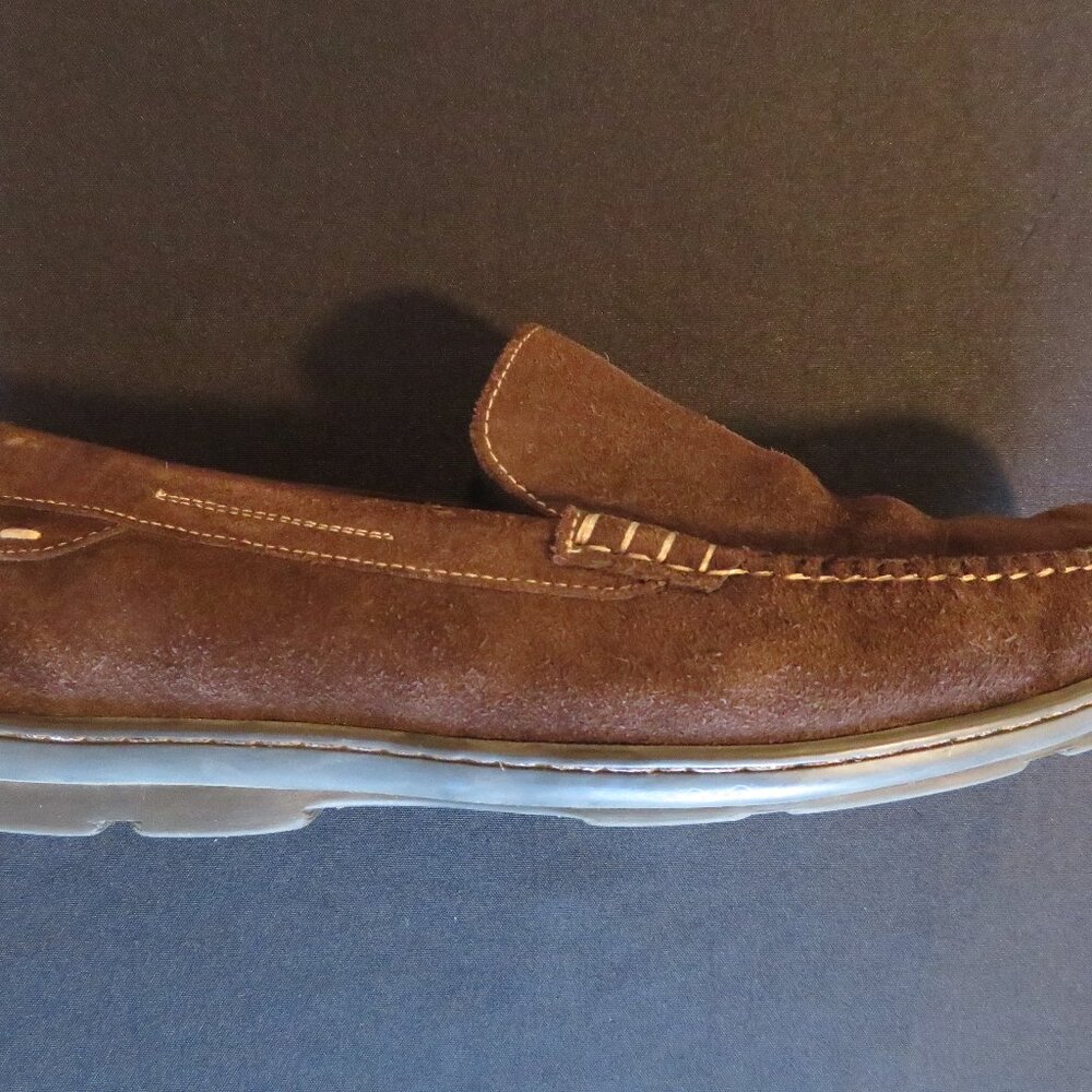 J&M Johnson and Murphy Brown Suede Slip on Men's 11